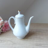 Faience coffee maker floral pattern, pouring coffee maker bohemian style