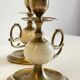 BOUGEOIRS Vintage Onyx Marble and Brass