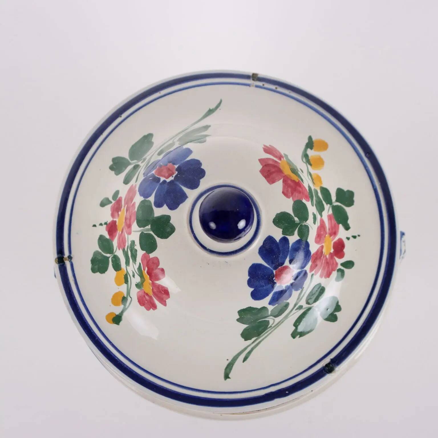 Antique ceramic soup tureen, Italy, 19th century.