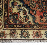 Traditional Rust Wool Area Rug Handmade Oriental Design Carpet- 94x240cm