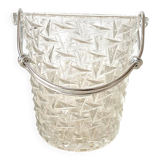 Vintage ice cube bucket with silver handle