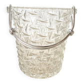 Seau à glaçons vintage anse argentée