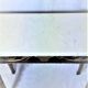 19th century Louis XVI style console table in black and gold with white marble shelf