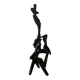 Large abstract sculpture in painted wood