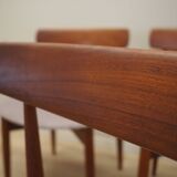 Set of four teak chairs, Danish design, 1960s, designer: H.W. Klein
