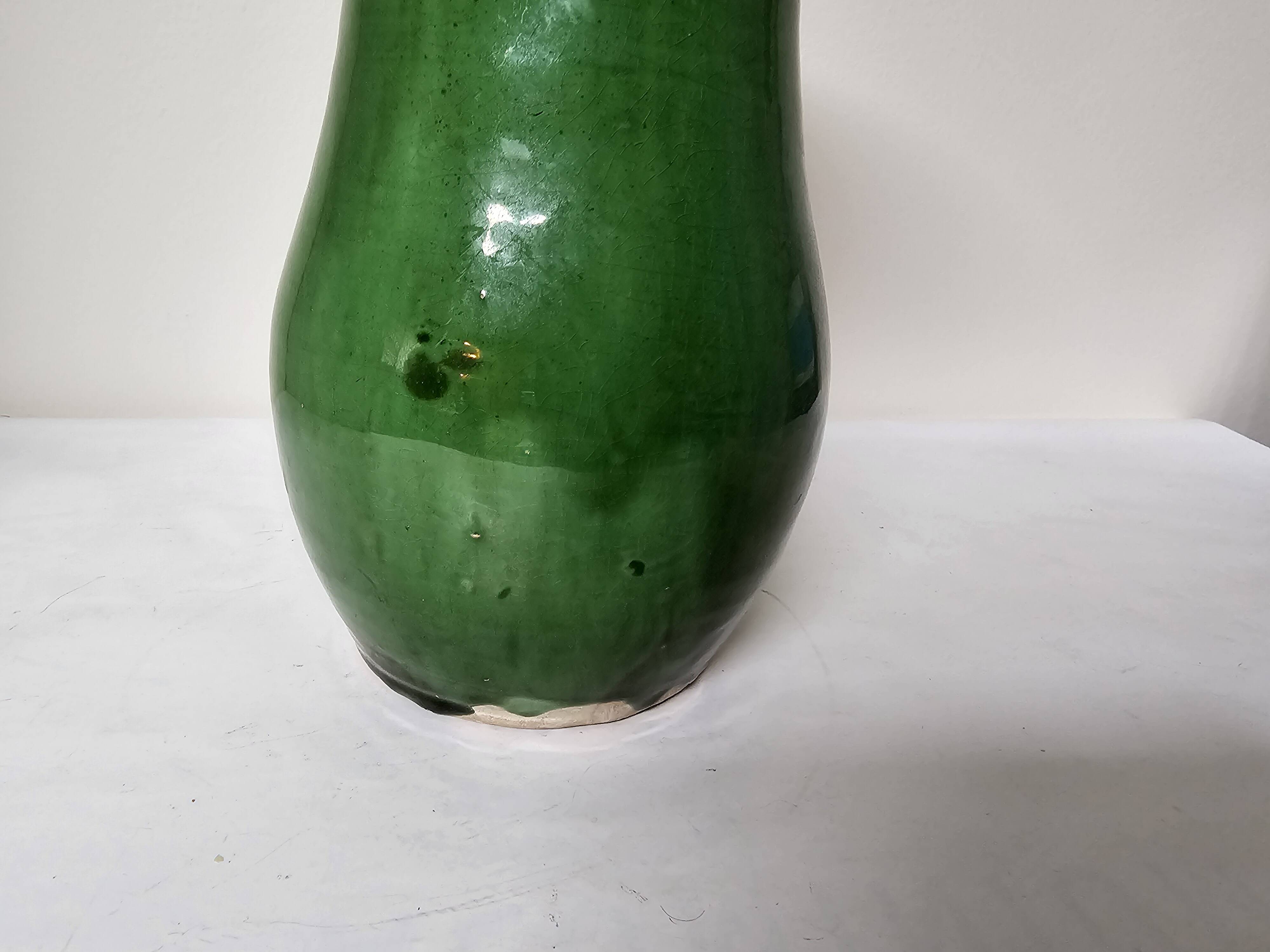 Glazed ceramic vase signed Saint Jean de Fos