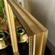 Large antique beveled mirror in the Napoleon III style - Gold and black frame