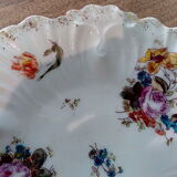 Set of 5 small flowered plates in Limoges porcelain