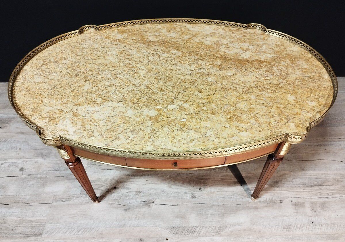 Table basse bouillotte style Louis XVI