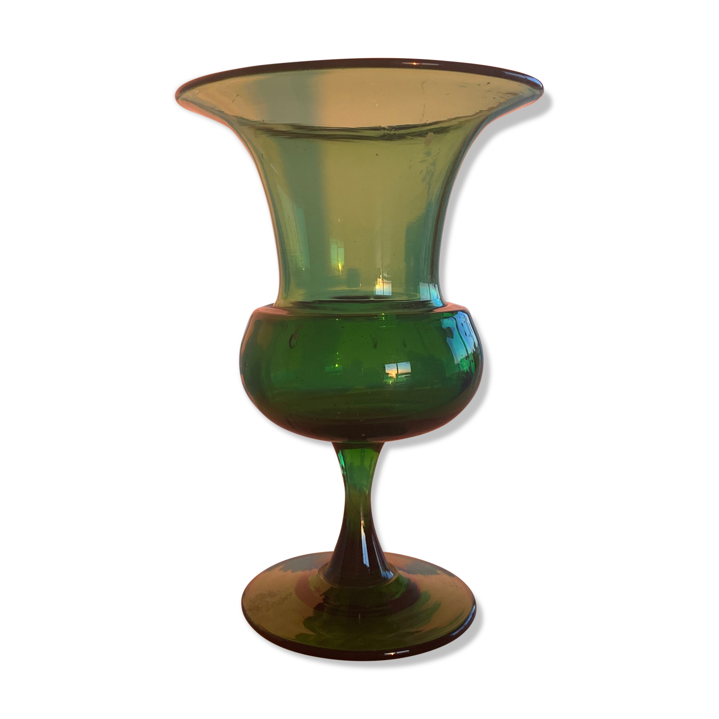 Large translucent green vase/pot