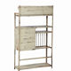 Kitchen furniture old metal patine white casse