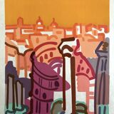 Charles lapicque, the coliseum, 1957. lithograph signed in pencil