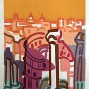 Charles lapicque, le colisée, 1957. lithographie signée au crayon