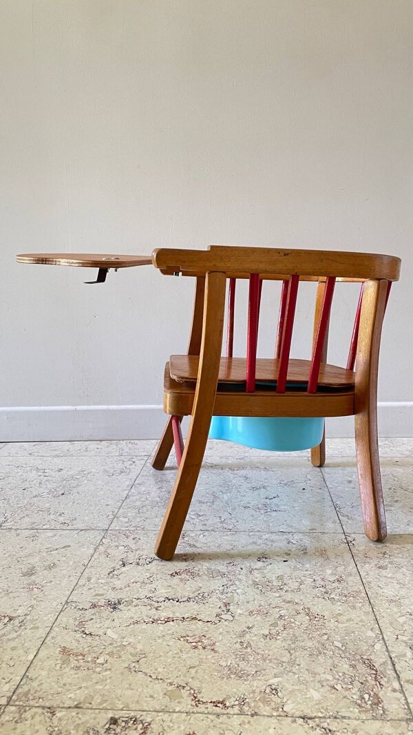 Fauteuil bébé Baumann bois Vintage