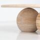 Contemporary Round Travertine Coffee Table, Italy