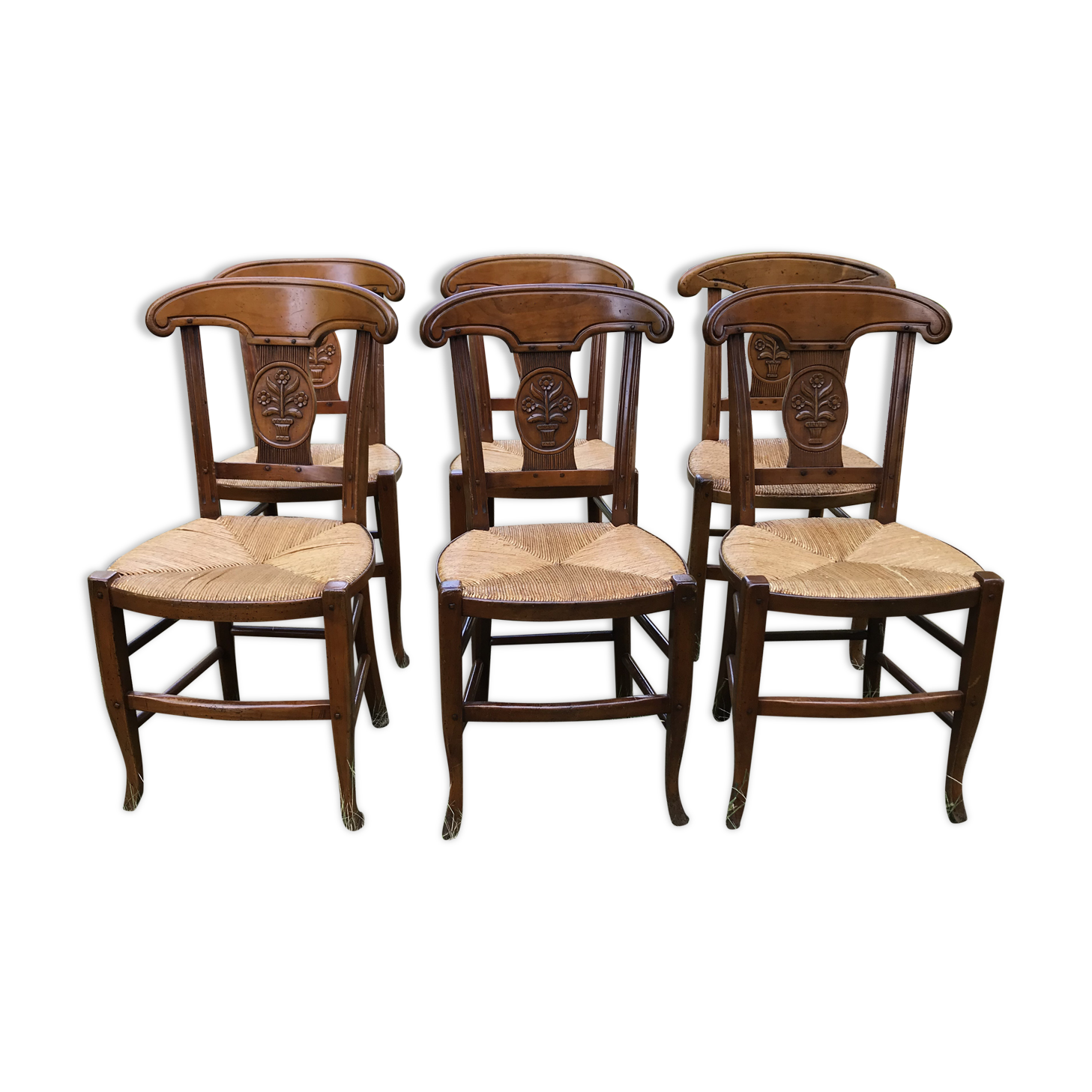 6 chairs mulched Louis Philippe