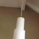 White opaline tube hanging lamp, vintage, 60s - 70s