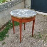 Antique bouillotte table with marble top, Louis XVI style