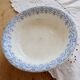 Old round deep plate ironstone Boch La Louvière Clara – Blue decoration