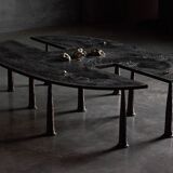 Thomas Serruys iron brutalist coffee table, Belgium, 2019