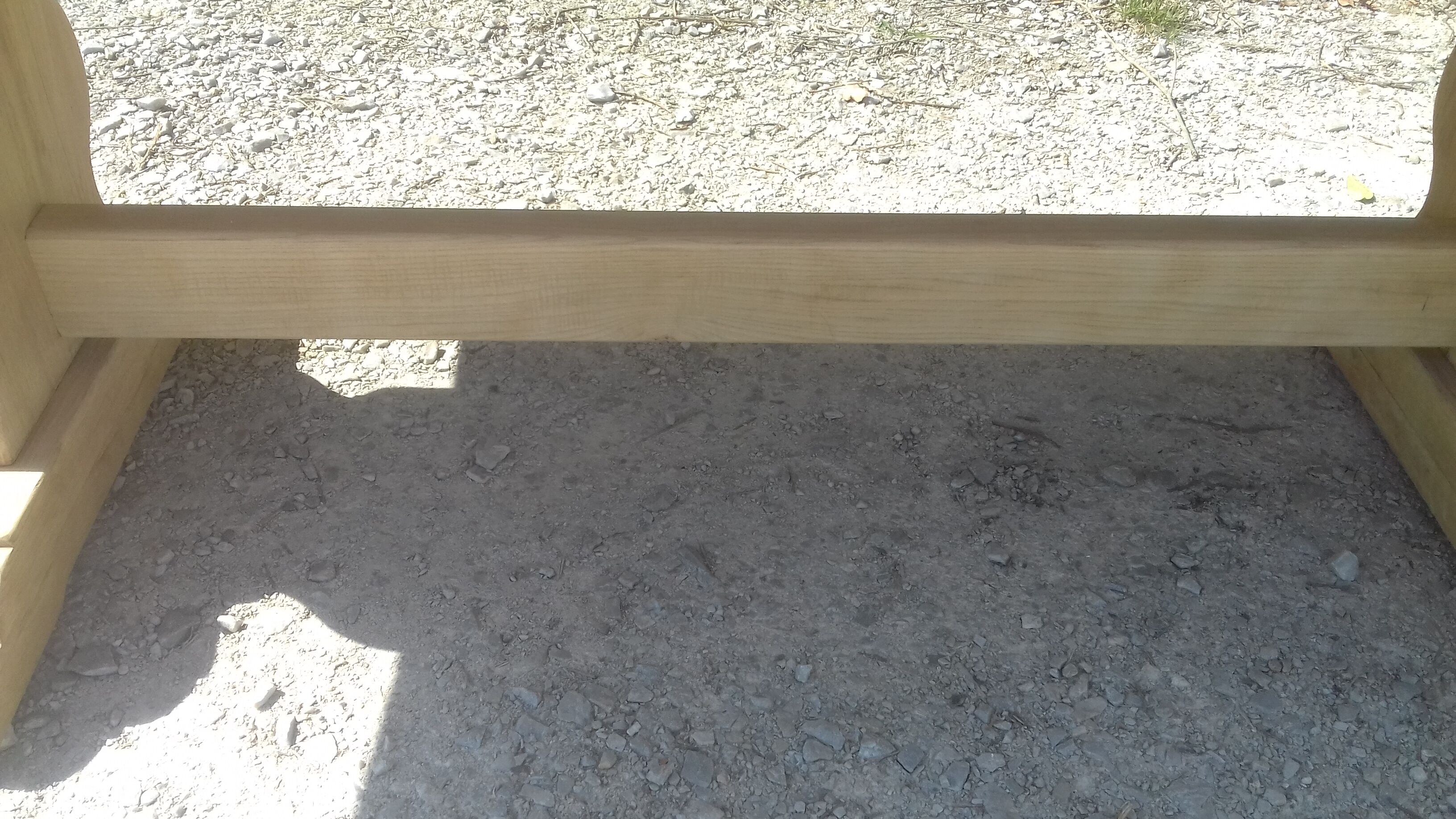 Solid oak monastery table raw wood.