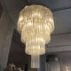 Lamp art deco style metal & crystal