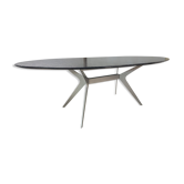 Table ovale marbre noir design