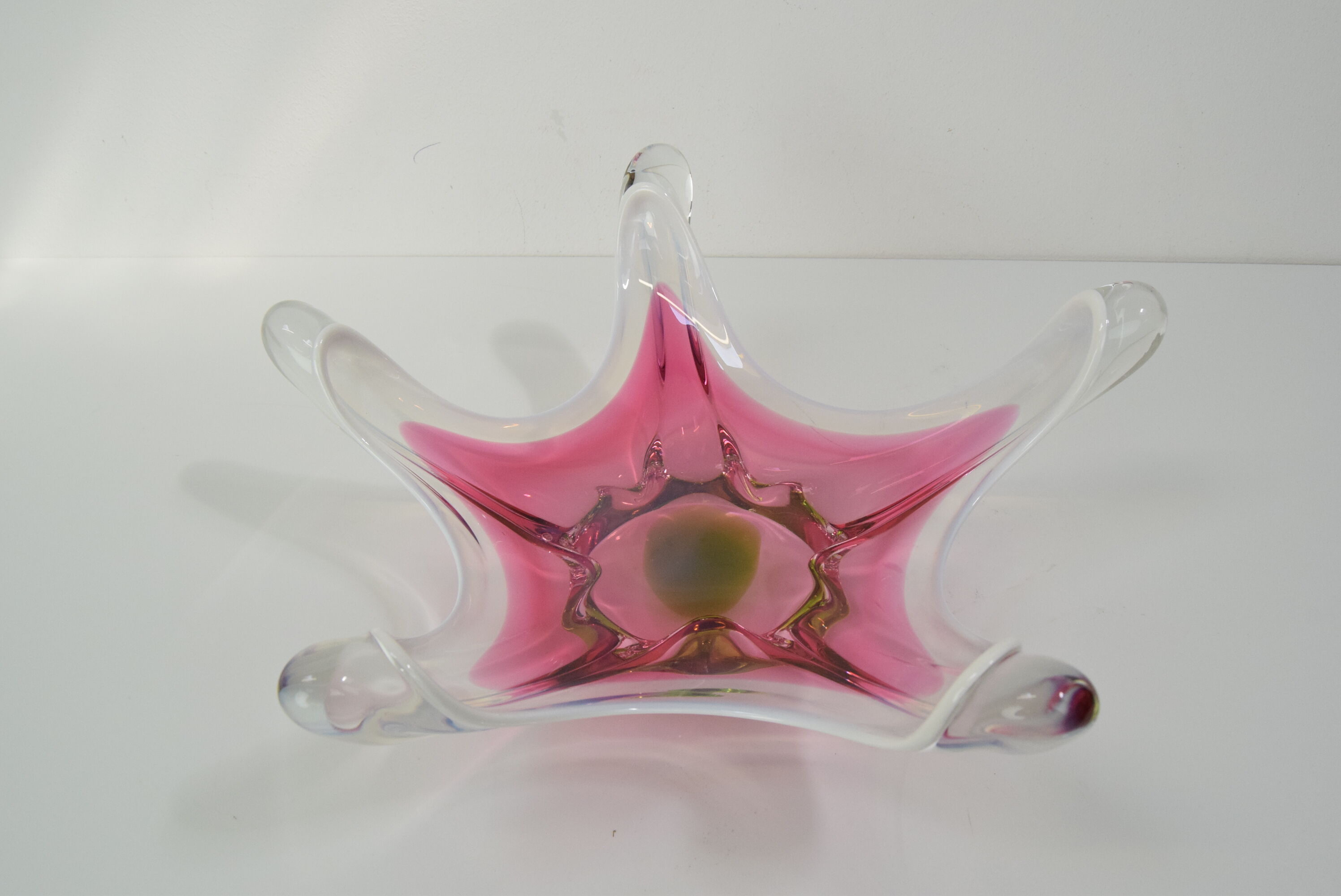 Czech Art Glass Bowl by Josef Hospodka for Chribska Glasswork,1960's.
