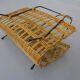 Magazine rack in filigree rattan and steel, 1960s
