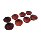 Set of 8 cups in exotic wood