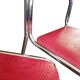 2 chaises en cuir, années 60-70