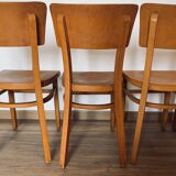 4 camel Thonet bistro chairs