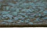 Handmade oriental decorative 1980s 331 cm x 331 cm blue wool carpet