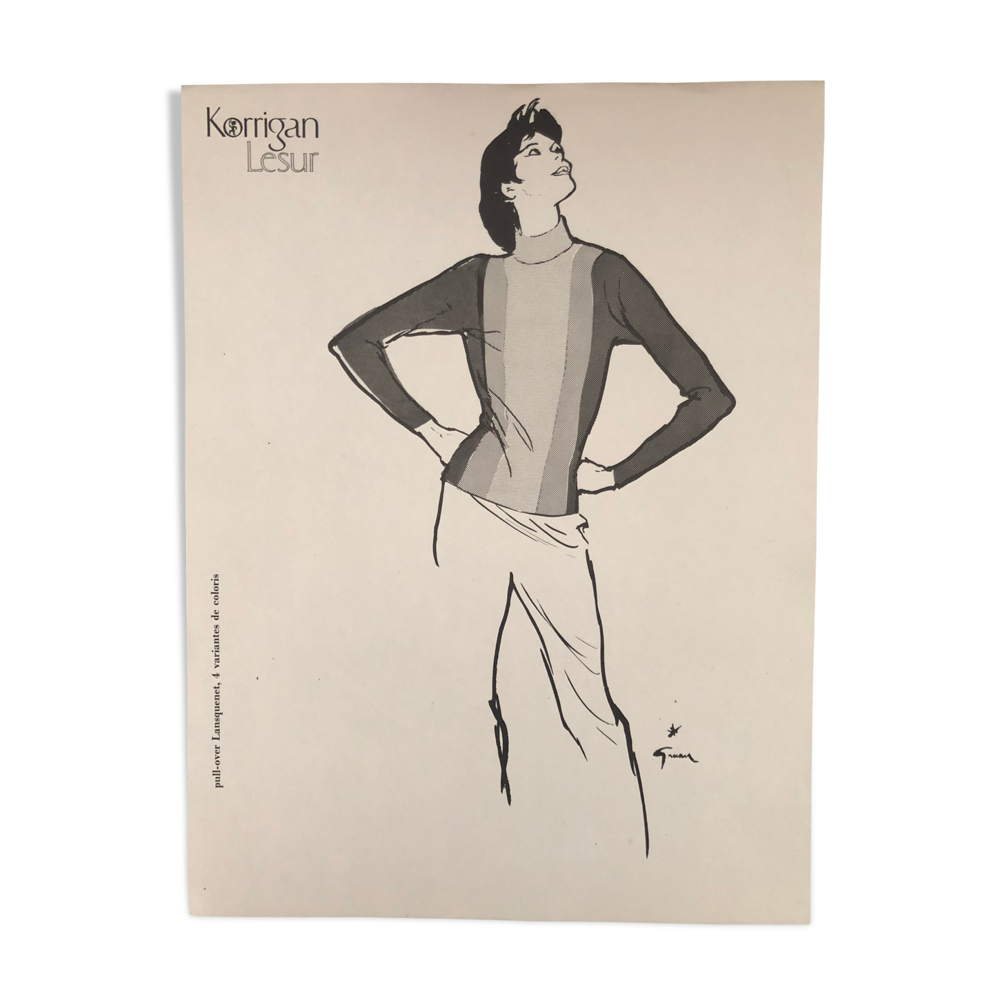 Fashion illustration 1957 René Gruau