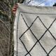 Berber carpet in beige wool with diamonds 140x105