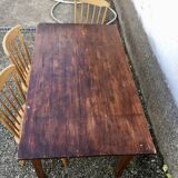 Farmhouse table bistro old trumpet feet