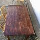 Table de ferme bistrot ancienne pieds trompette