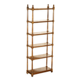 Vintage Regency style library in flame mahogany, 198 cm