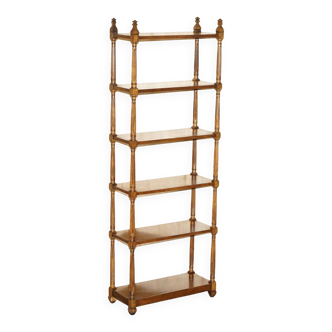 Vintage Regency style library in flame mahogany, 198 cm