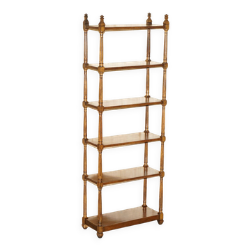 Vintage Regency style library in flame mahogany, 198 cm