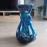 Soliflore en grès bleu