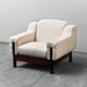 Coppia di poltrone cotone bianco saporiti anni ’70 vintage modernariato