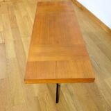 Very Large Walnut & Metal Coffee Table 1960