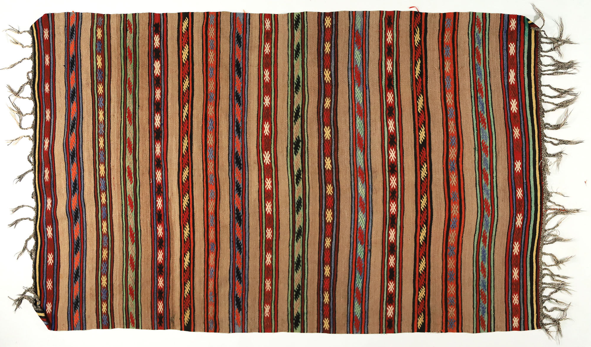 Anatolian handmade kilim rug 241 cm x 146 cm