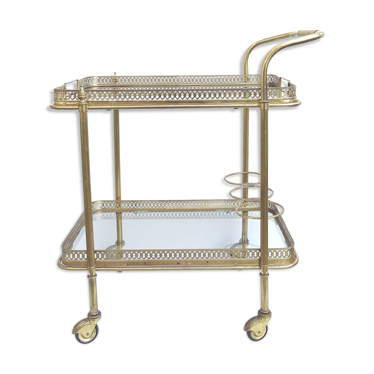 Brass and glass golden bar