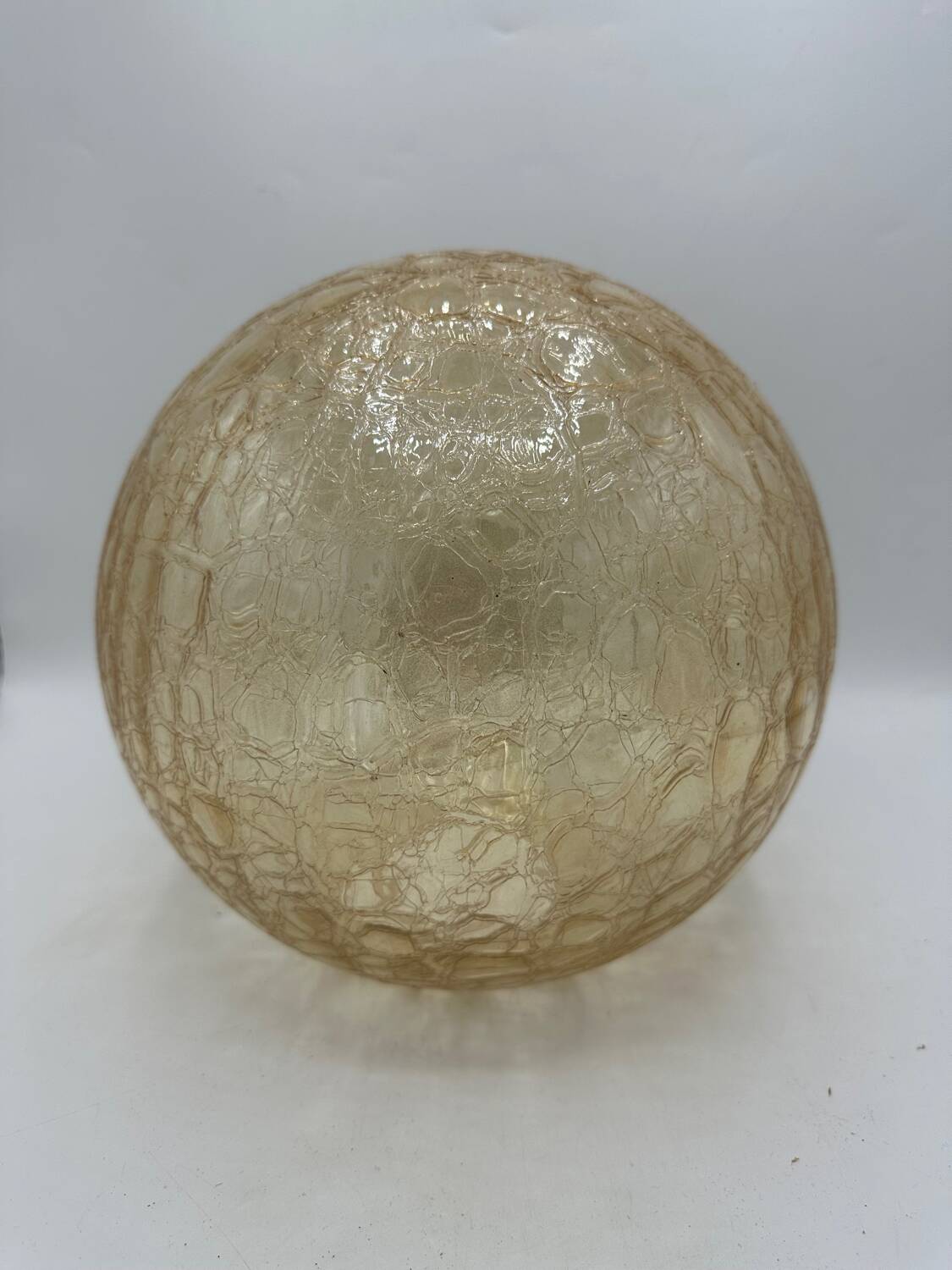 Cracked glass globe light fixture