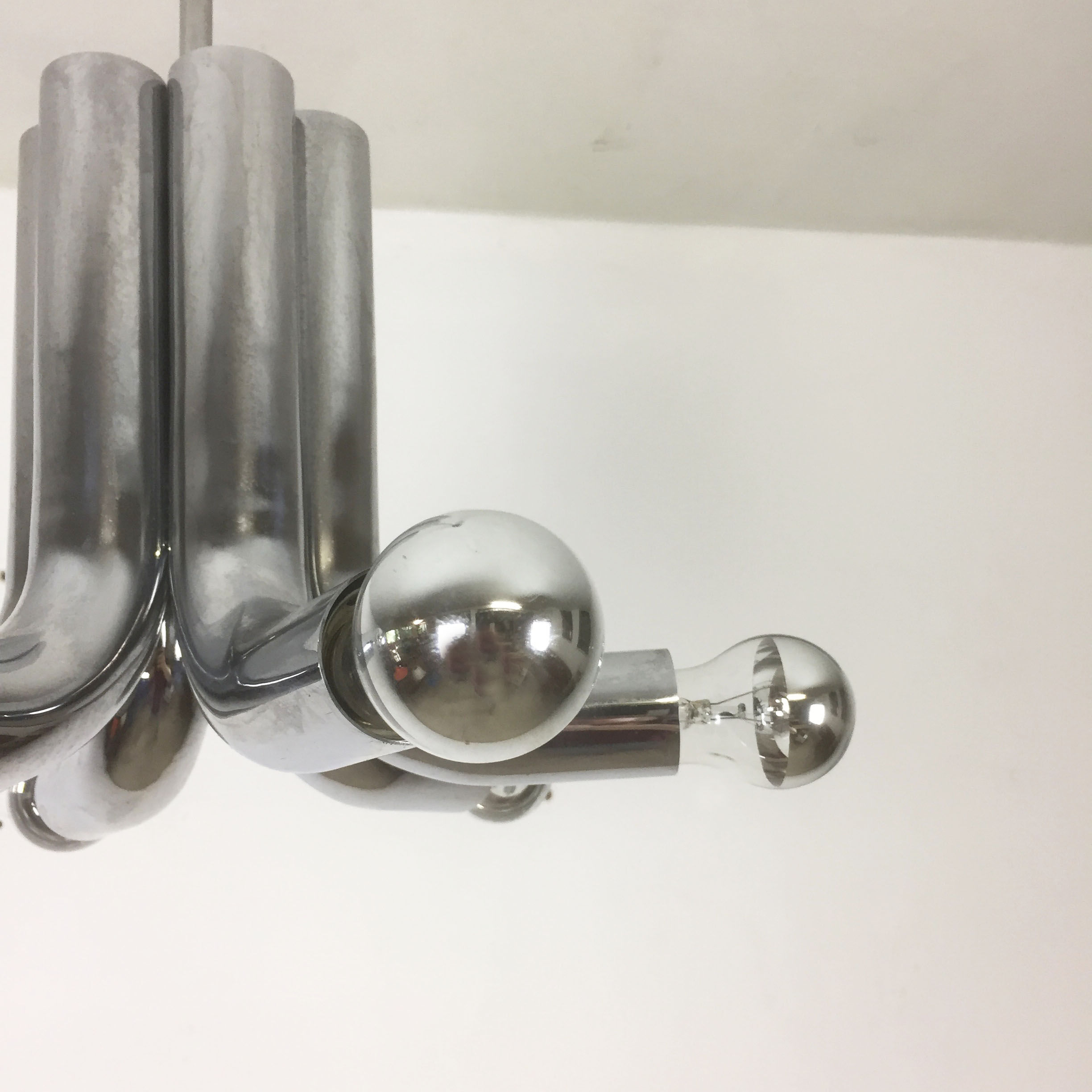 Modernist suspension chrome Sputnik of Cosack Lights