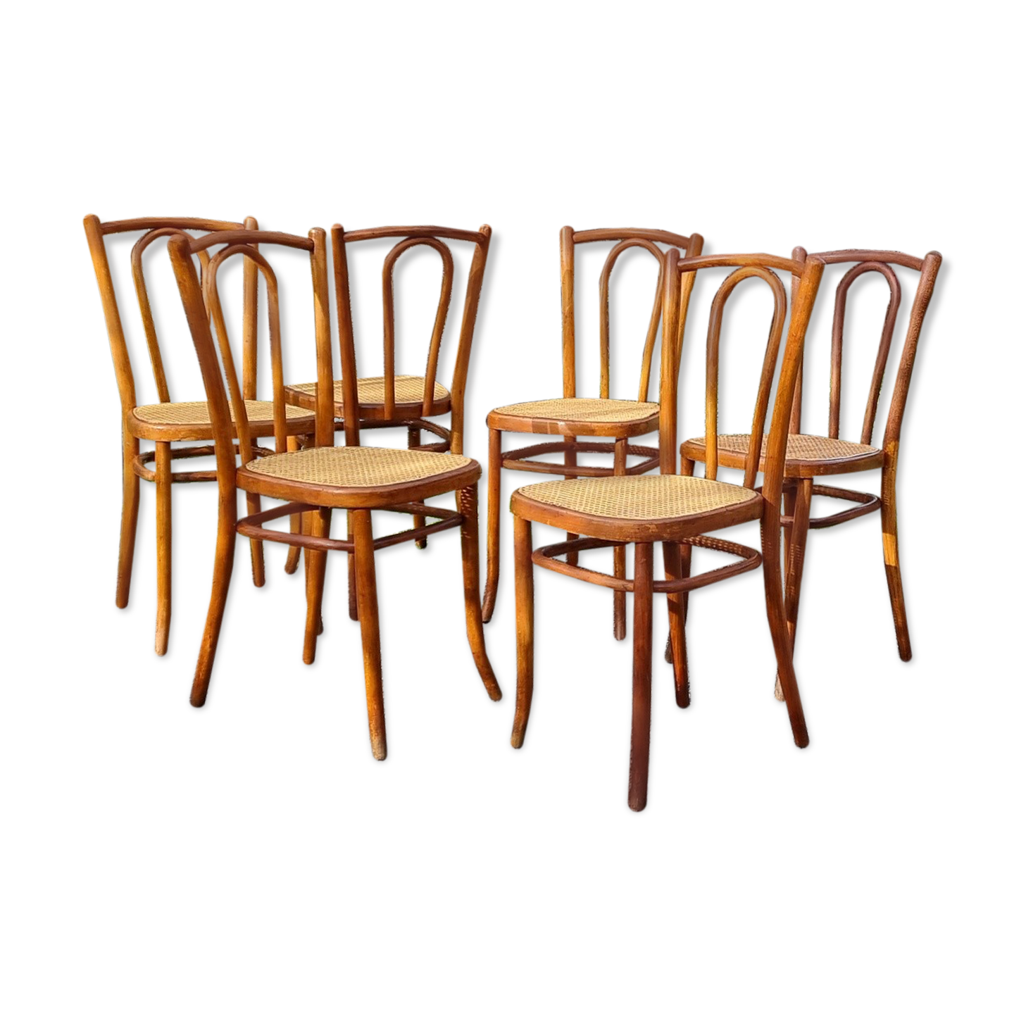 6 chaises Baumann n°42 1/2 années 20