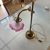 Lampe en laiton et verre