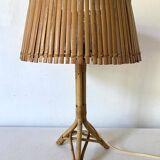 Rattan lamp from the 60s, H 46 cm